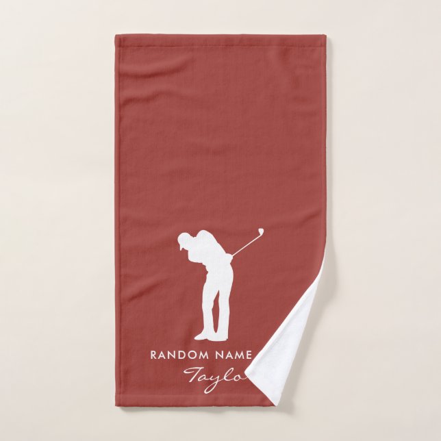 Monogram Script Club House Name Personalised Hand Towel (Hand Towel)