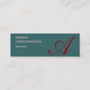 Monogram Script Hair Stylist Business Card