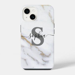Monogram Script Name Initial Custom Personalised iPhone 14 Case