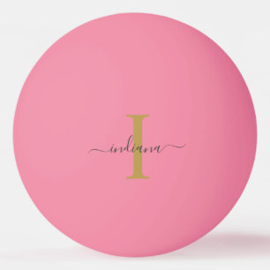 Monogram Script Name Modern Modern Ping Pong Ball