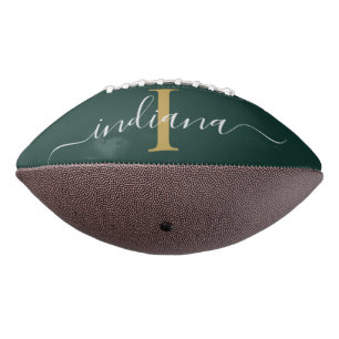 Monogram Script Personalised Name Modern Football