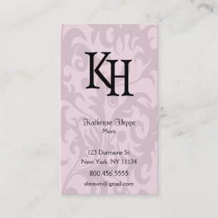 Monogram Scroll Calling Card