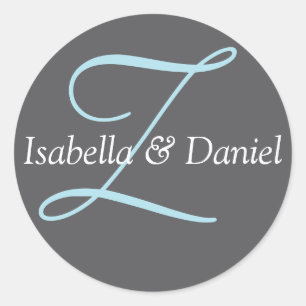 Monogram Seal Wedding Monogram Sticker