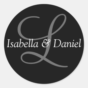 Monogram Seal Wedding Monogram Sticker