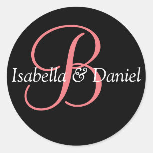Monogram Seal Wedding Monogram Sticker