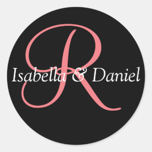Monogram Seal Wedding Monogram Sticker