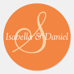 Monogram Seal Wedding Monogram Sticker