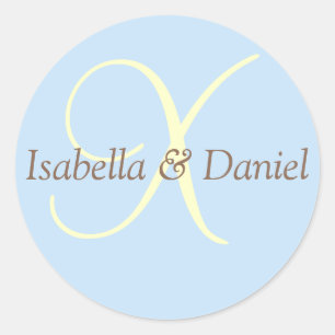 Monogram Seal Wedding Monogram Sticker