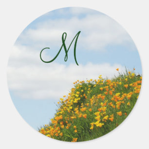 Monogram seals Floral Summer Monograms stickers