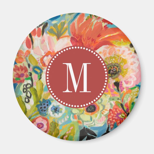 Monogram | Secret Garden Floral III Magnet (Front)