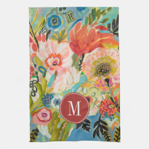Monogram   Secret Garden Floral III Tea Towel