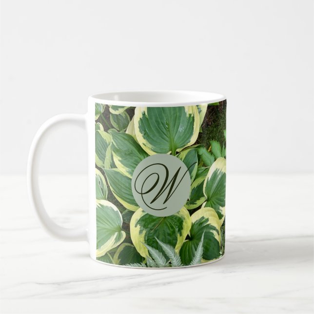 Monogram Shade Garden Photograph Coffee Mug (Left)
