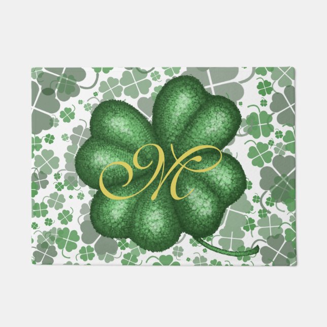 Monogram Shamrock Doormat (Front)