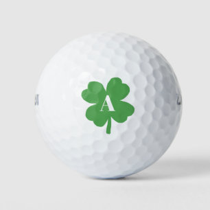 Monogram Shamrock Irish Pattern  Golf Balls