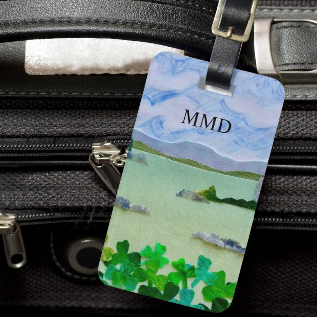 Monogram Shamrock Luggage Tag (Creator Uploaded)