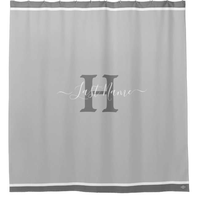 Monogram Shower Curtain  HAMbyWG (Front)