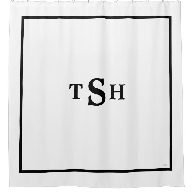 Monogram Shower Curtain HAMbyWG (Front)