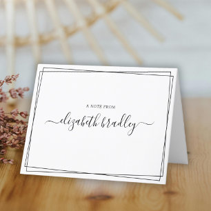 Monogram Signature From The Desk Of Note Card