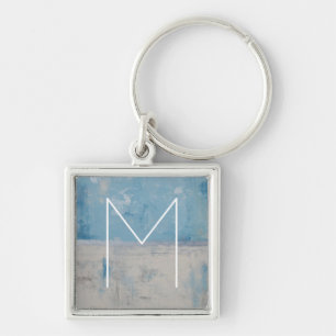Monogram   Silver Aura Key Ring