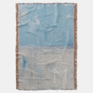 Monogram Silver Aura Throw Blanket