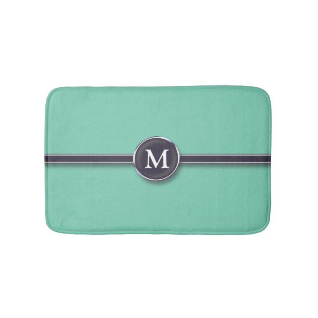 Monogram Silver Foil Bath Mat (Front)