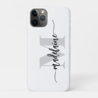 Monogram Silver White Black Personal