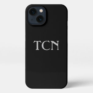 Monogram Simple Black Grey Minimalist   iPhone 13 Case