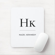 Monogram Simple Elegant Classic White Monogrammed