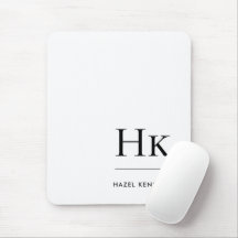 Monogram Simple Modern Minimalist White Initials