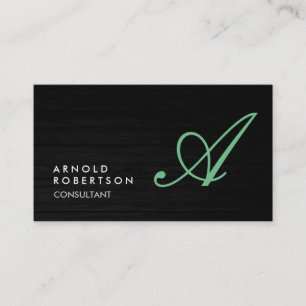 Monogram Simple Plain Customise Business Card
