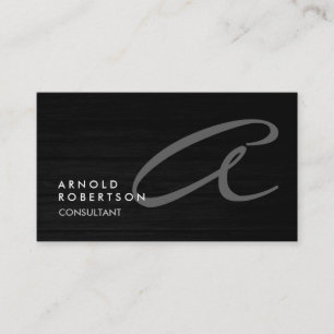 Monogram Simple Plain Customise Business Card