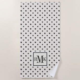 Monogram Simple Signs Step Three Beach Towel