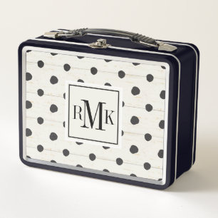 Monogram   Simple Signs Step Three Metal Lunch Box