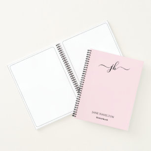 Monogram Sketchbook Pink Notebook