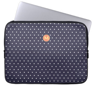 Monogram Small Polka Dot Blue Laptop Sleeve