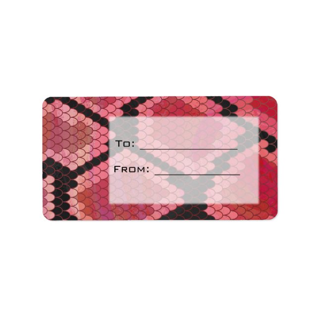 Monogram Snake Black and Red Print Label (Front)