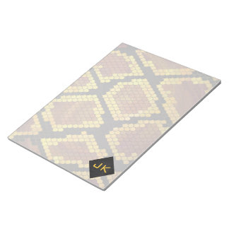 Monogram Snake Brown and Gold Print Notepad