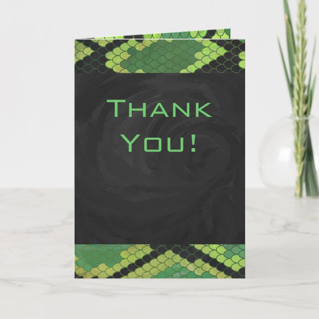 Monogram Snake Green and Black Card (Front)