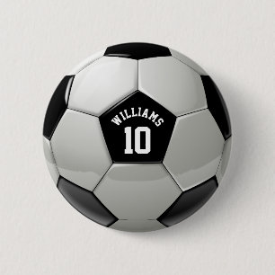 Monogram Soccer Ball Association Football Sports 6 Cm Round Badge
