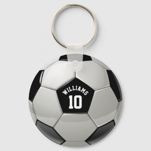 Monogram Soccer Ball Association Football Sports Key Ring