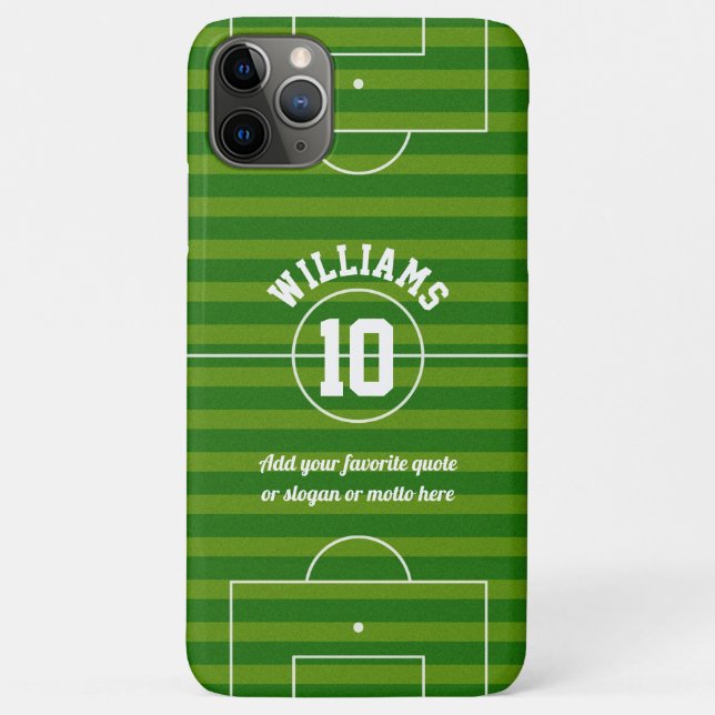 Monogram Soccer Field Ball Sport Green Football Case-Mate iPhone Case (Back)
