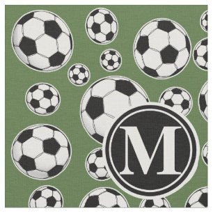 Monogram Soccer - Tree Top Fabric