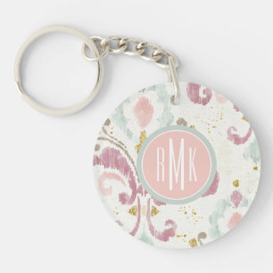 Monogram   Soft Deco Pattern Key Ring