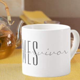 Monogram Soft Greys i'm a survivor 6oz Espresso Cup