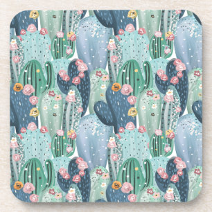 Monogram   Soft Patel Cactus Pattern Coaster