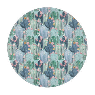 Monogram Soft Patel Cactus Pattern Cutting Board