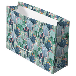 Monogram Soft Patel Cactus Pattern Large Gift Bag