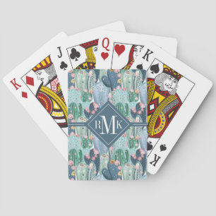 Monogram Soft Patel Cactus Pattern Playing Cards