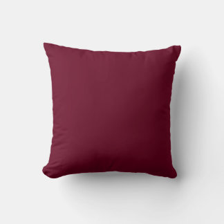 MONOGRAM solid burgungy red and white custom Cushion