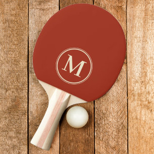 Monogram Solid Burnt Sienna Colour Ping Pong Paddle